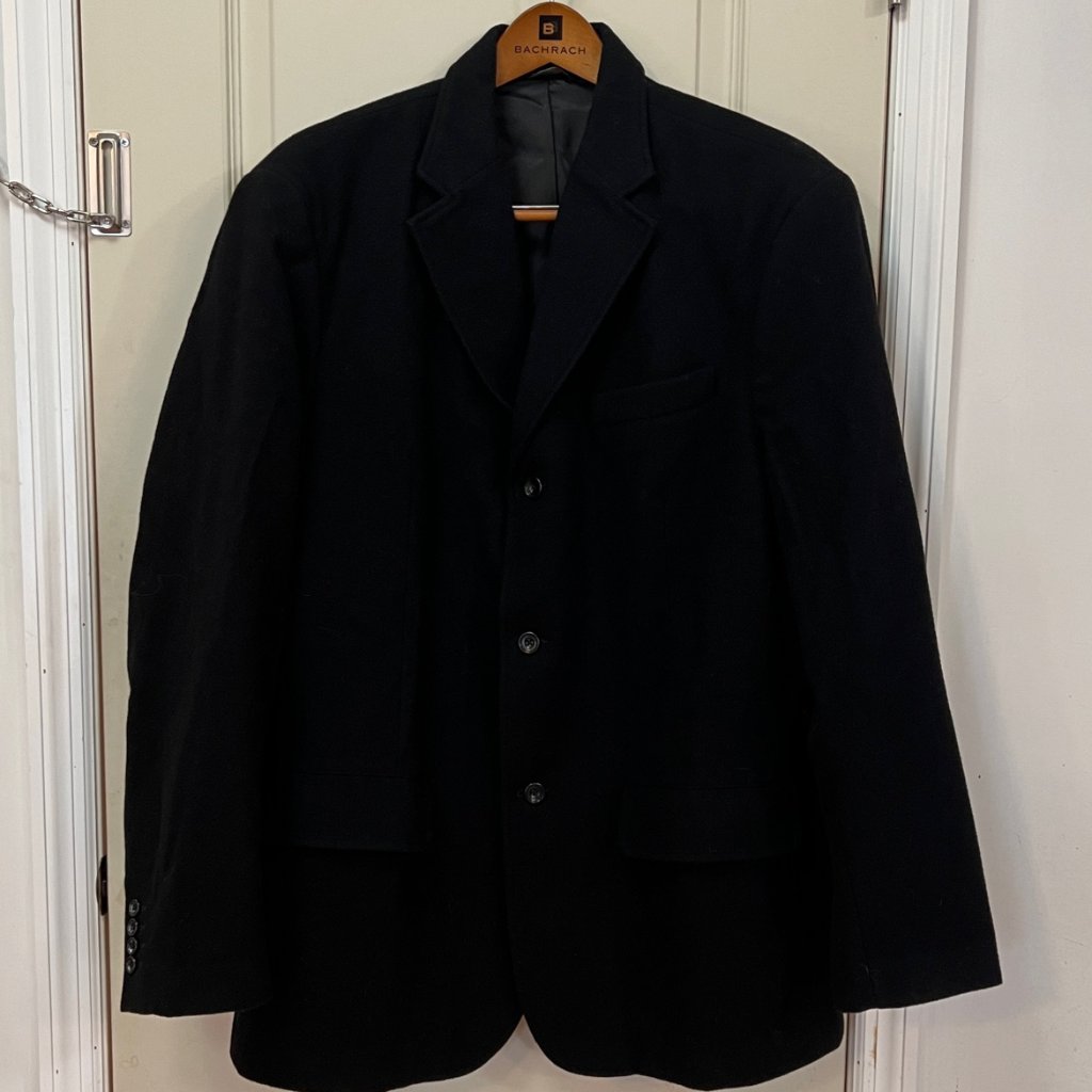 Eddie Bauer Men's Tall Xl 80% Wool/20% Nylon Fully Lined 3 Button Blazer. Black.